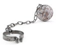 Rusty Ball and Chain Royalty Free Stock Photo