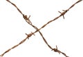 Rusty barb wire Royalty Free Stock Photo