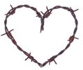 Rusty barbed wire heart