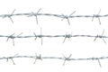 Rusty barbed wire isolated on white background. Royalty Free Stock Photo