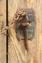 Rusty Barn Door Latch and Chain