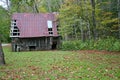 Rusty Barn, Fall Leaves