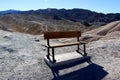 Rusty Bench at Zabriskie Point, Death Valley National Park, California, USA Royalty Free Stock Photo
