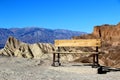 Rusty Bench at Zabriskie Point, Death Valley National Park, California, USA Royalty Free Stock Photo