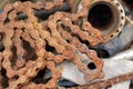 Rusty bicycle chain. picture for blog