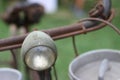 Rusty bike of a milkman of the last century Royalty Free Stock Photo