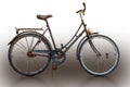 Rusty bike on sparse background Royalty Free Stock Photo