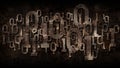 Rusty binary code, matrix rusted background binary digital code, big data, cloud service, artificial intelligence Royalty Free Stock Photo
