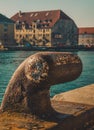 Rusty Bitt at Copenhagen dock Royalty Free Stock Photo