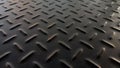 Rusty black diamond pattern iron metal plate