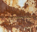 A rusty blue metal wall with fallen paint, a rusty background Royalty Free Stock Photo