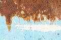 Rusty blue metallic texture background Royalty Free Stock Photo