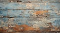 Rusty Blue Peeling Board Wall: Meticulous Detail In Layered Compositions