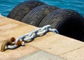 Rusty boat chain Royalty Free Stock Photo