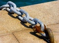 Rusty boat chain Royalty Free Stock Photo