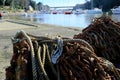 Rusty boat chain, Port of Saint-Goustan Royalty Free Stock Photo