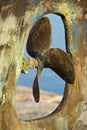 Rusty boat propeller Royalty Free Stock Photo