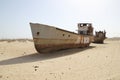 Rusty boats of the Aral Sea