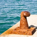 Rusty bollard Royalty Free Stock Photo