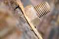 Rusty bolt with nut. Royalty Free Stock Photo