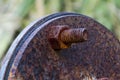 Rusty bolt and nut Royalty Free Stock Photo