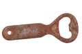 The Rusty bottle opener on white background Royalty Free Stock Photo