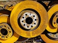 Rusty brake discs Royalty Free Stock Photo