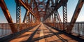 Rusty Bridge Architectural Photography of an Old Metal Structure Royalty Free Stock Photo