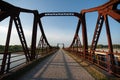 Rusty bridge on route 11 of Buenos Aires Royalty Free Stock Photo