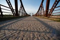 Rusty bridge on route 11 of Buenos Aires Royalty Free Stock Photo