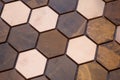 Rusty Bronze And Brushed Copper Hexagon Tiles