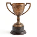 Rusty bronze trophy isolated on white background Royalty Free Stock Photo