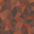 Rusty brown geometric pattern. Modern dark red low poly background. Wallpaper trendy design for cover. Vector Royalty Free Stock Photo