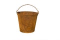 Rusty Bucket isolated on white background Royalty Free Stock Photo