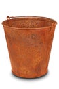 Rusty bucket (Clipping path) Royalty Free Stock Photo