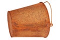 Rusty bucket (Clipping path) Royalty Free Stock Photo