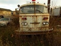 Rusty Car in Scrap Metal Yard Royalty Free Stock Photo