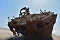 The rusty carcass of the Eduard Bohlen shipwreck