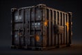 Rusty cargo shipping container