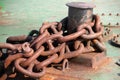 Rusty chain, anchor