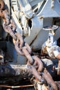 Rusty chain anchor Royalty Free Stock Photo