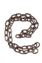 Rusty chain isolated Royalty Free Stock Photo