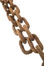 Rusty chain isolated Royalty Free Stock Photo