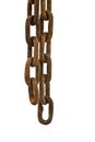 Rusty chain isolated Royalty Free Stock Photo