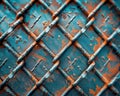 Rusty Chain Link Fence Texture, Distressed Iron Surface Background, Rugged and Strong Metal Pattern, Industrial Design Element for