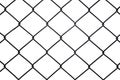 Rusty chain link fencing isolated on white background Royalty Free Stock Photo