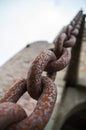 Rusty chain links close up Royalty Free Stock Photo