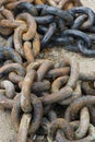 Rusty chain in a pile Royalty Free Stock Photo
