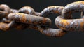 Rusty Chain, A Symbol of Time and Strength Royalty Free Stock Photo