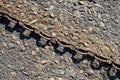 Rusty chains on the docks of the harbor Royalty Free Stock Photo